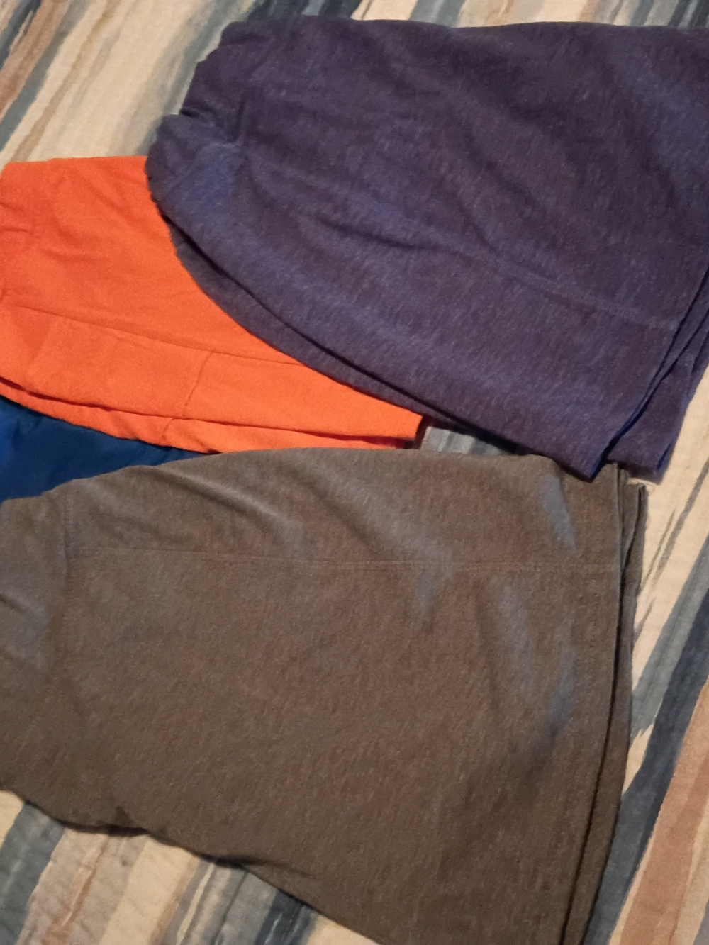 Stretch Pull-On Skorts in Purple, Orange, Brown & Blue - Unbranded (4 Pair)